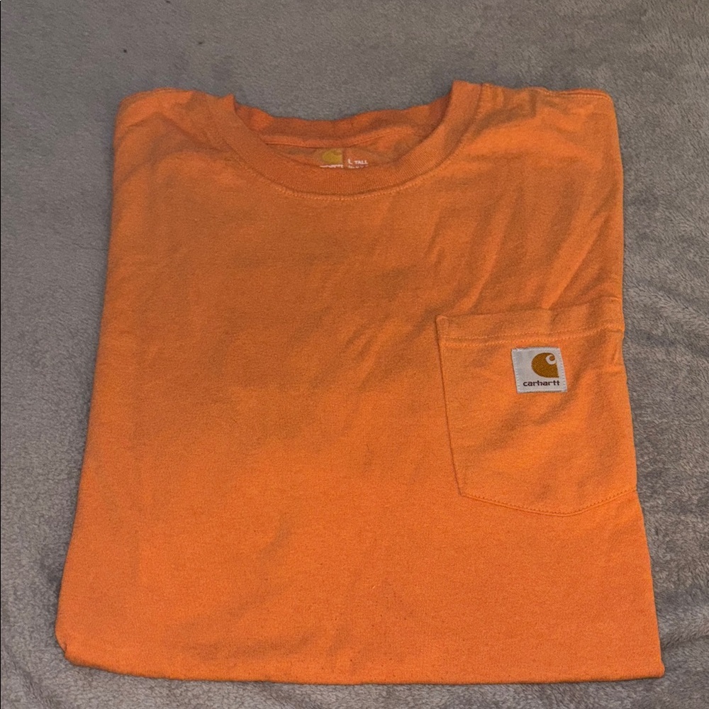 Carhartt Vibrant Orange Tee with Pocket L Tall